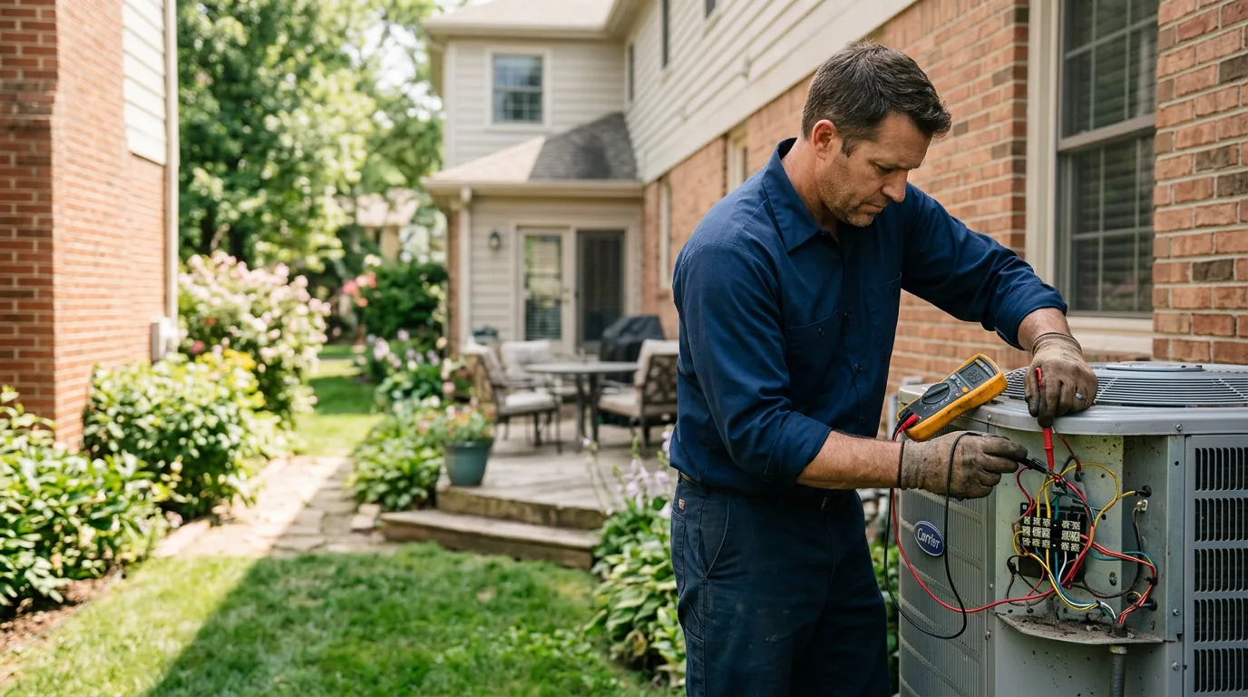 HVAC technician working near Schellsburg, PA
